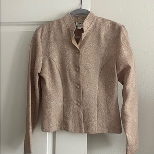 J.B.S. Women's Beige Patterned Blazer